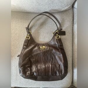 Coach Madison Abigail Shoulder Bag in pebble brown leather $50